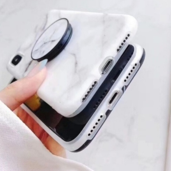 iPhone marble case with holder 6,7,8,X,XR,Max,Plus - Picture 2 of 8